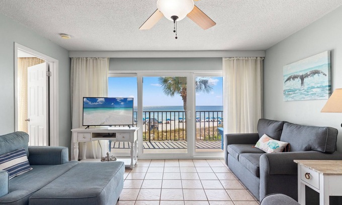 Lower Grand Lagoon Condo | Beachfront Getaway | Commodore 201 Corner Unit with Amazing Views VIP