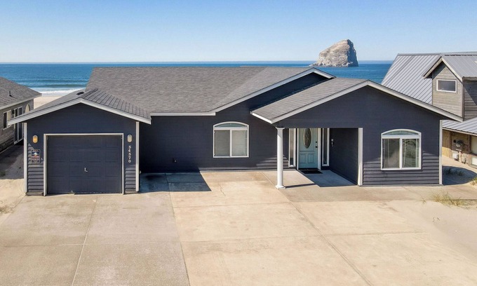 Kiwanda Shores House | Beachlandia! Oceanfront, hot tub, 4 bedrooms.