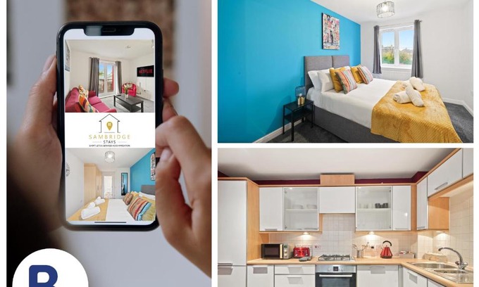 Aylesbury Apartment | Beautiful 2 Bedroom Seviced Apt in Aylesbury By Sambridge Stays Short Lets & Serviced Accommodation