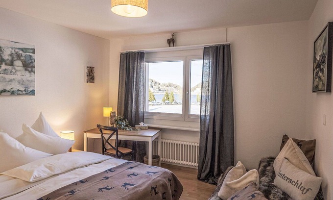 Sankt Moritz-Bad Apartment | Beautiful apartment for 4 people with WIFI, TV, balcony, pets allowed and panoramic view
