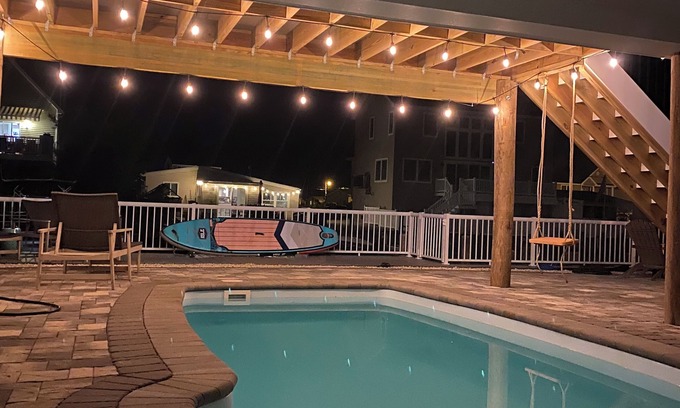 Beach Haven West House | Beautiful lagoon front home! Heated inground pool. Only minutes to LBI beaches.