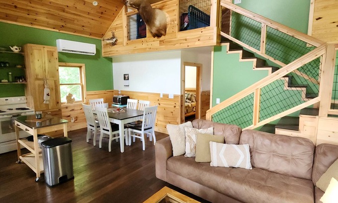 Gould City Cottage | Beautiful Lake House With Outdoor Firepit and Great Fishing!