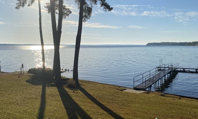 Abbeville House | Beautiful lakefront home with private dock AND boat ramp