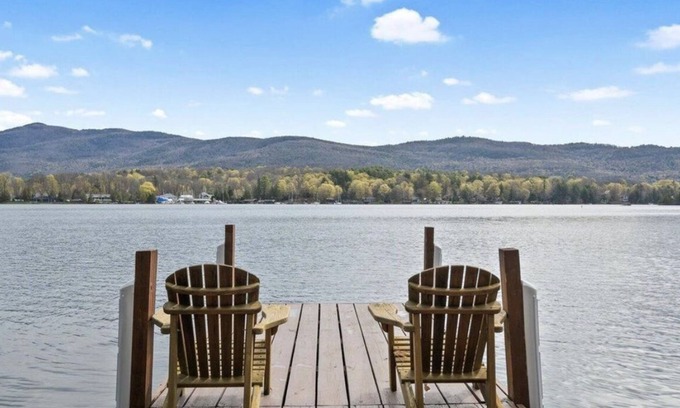 Lake George House | Beautiful Lakeside Home on Quiet Bay