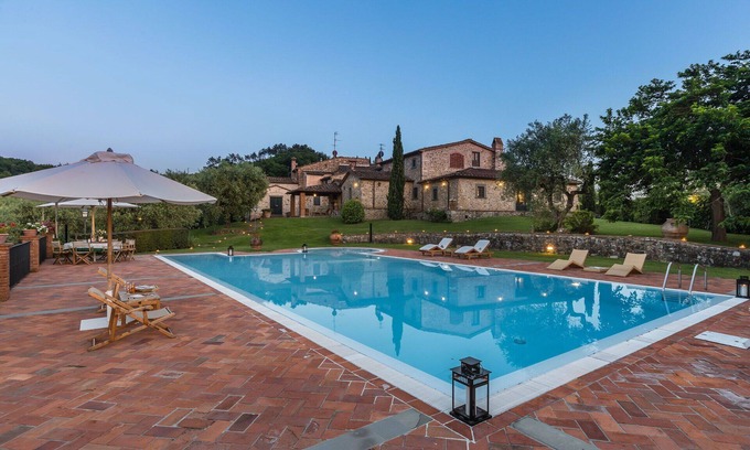 Monsummano Terme Villa | Beautiful private villa for 10 guests with WIFI, private pool, A/C, hot tub, TV and panoramic view