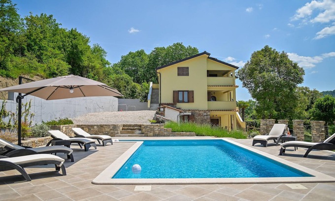 Krbune House | Beautiful vacation house with swimming pool, located in the interior of Istria, at the foot of the s