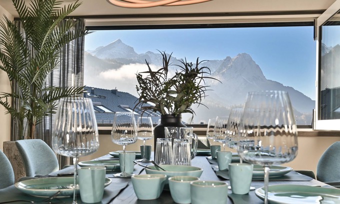 Garmisch-Partenkirchen Apartment | BergChalet-Firstclass. Unforgettable panoramic mountain view with your own sauna