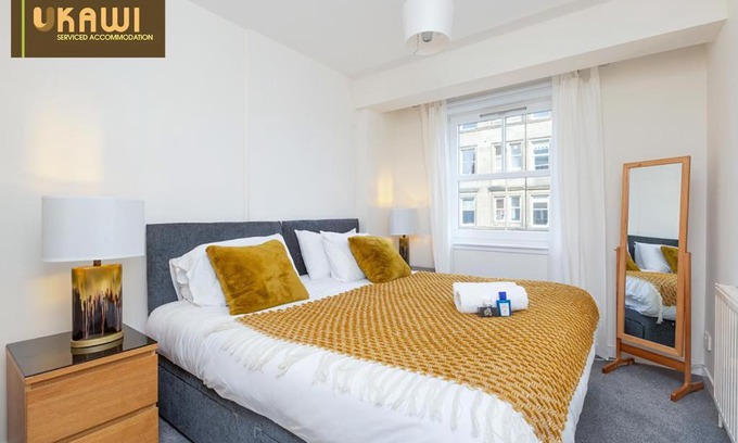 Merchiston Apartment | Best Value - 2 Bedroom Apartment, Upto 5 Guests with Ukawi Serviced Accommodation Edinburgh, Free Car Park & Free WiFi