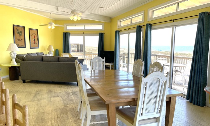 Gulf Shores House | Birdcage House 2 bd 2 ba Pet Friendly gulf-front New ceiling fans, New sofas