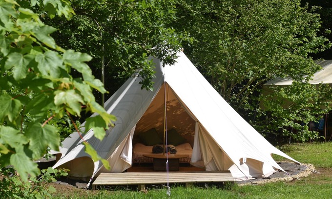 Cullompton RV Rental | Bluebell Brook CampnSecluded camping in 13 acres of magical meadow and woodland.