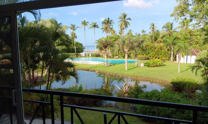 Las Terrenas Apartment | Bonita Village Beachfront Apartment with Pool and Screened Balcony