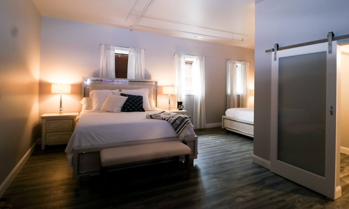 Seneca Apartment | Boutique hotel in historic downtown Seneca. Room #1, Queen/King combo.