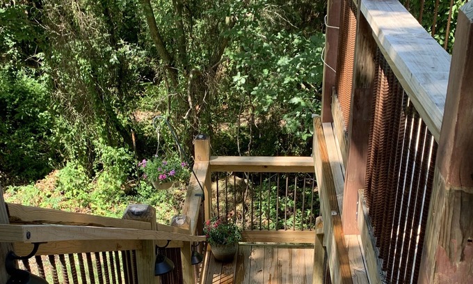 Joplin Apartment | Brand new quiet and secluded, upstairs apartment with full amenities and deck.