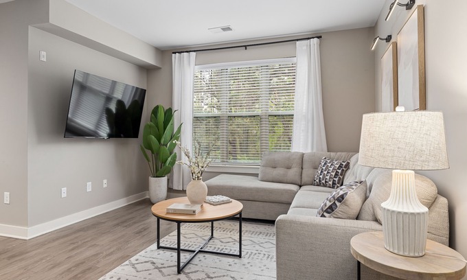 Northwest Raleigh Apartment | BRAND NEW - Tranquil Retreat near Downtown/ North Hills/ Cary/ PNC Arena