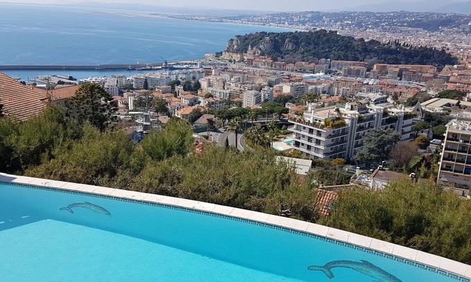 Lazaret Villa | Breath-taking Seaview, 5 Bedroom villa, private pool, overlooking port of Nice .