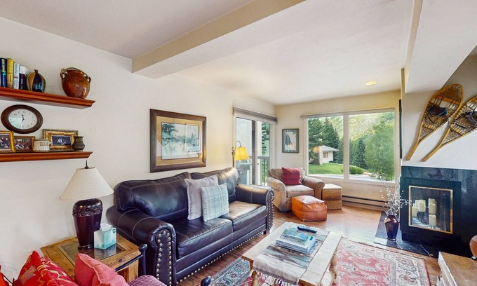 Vail House | Bright mtn-view condo with hot tub, game room, pool, balcony, grill, fireplace