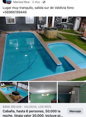 Valdivia Apartment | Cabaña con tinaja, piscina, quincho