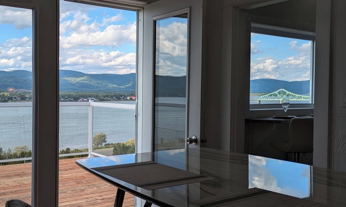 Campbellton House | Campbellton Cliffside view of the river & bridge!