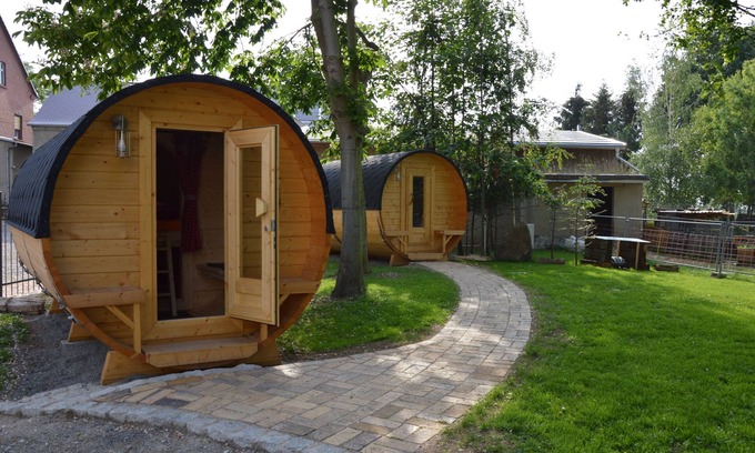 Krostitz Cabin | Camping barrel 1 - idyllically located