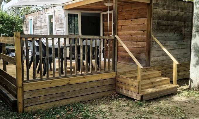 Revel House | Camping le Moulin du Roy * - Mobile home Cottage Bois Confort - 2 bedrooms - air conditioning - 25m² - 4 people