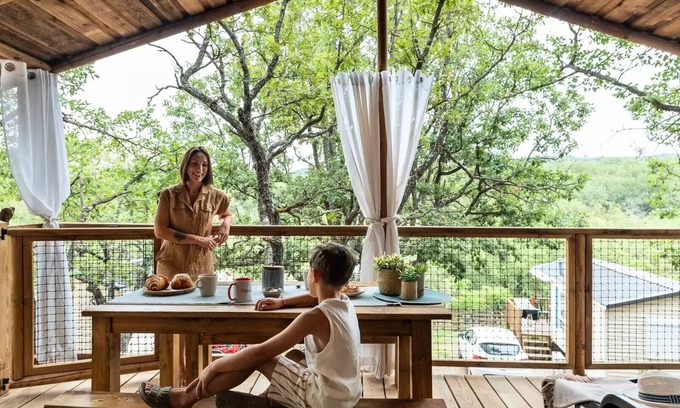 Bauduen Ski Chalet | Camping Tikayan Rives du Lac de Sainte Croix* - KENYA COTTAGE. STANDARD WITH SPA 5 people