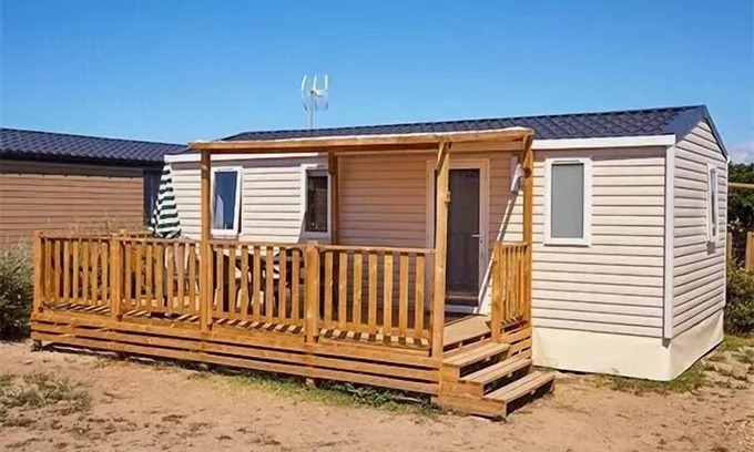 La Turballe House | Campsite Les Chardons Bleus* - 4-room Comfort mobile home for 6 people, air-conditioned + television