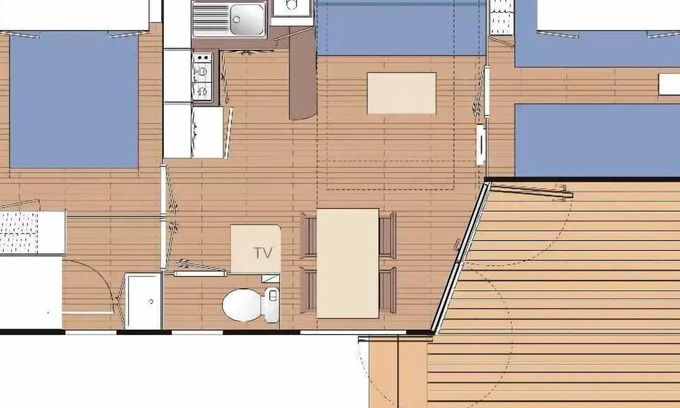 Combreux House | Campsite Seasonova Etang de la Vallée * - MOBILEHOME 2 ROOMS 4 persons