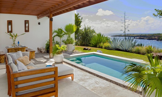 Crochu Villa | Caribbean Modern Ocean Front Villa, 2 Bedrooms