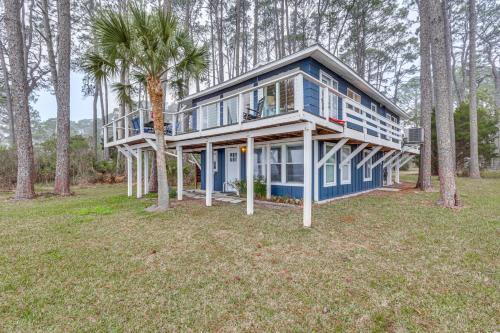 Carrabelle House | Carrabelle Retreat with Boat Dock and Views of Gulf!