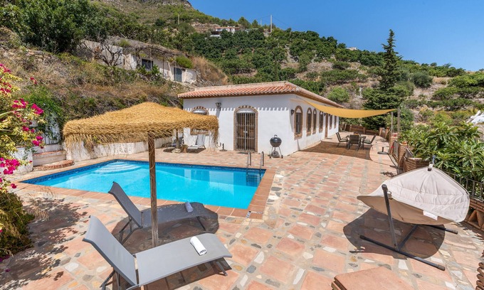 Otivar House | Casa "Cortijo La Alberquilla" with mountain views, sea views, pool, Wi-Fi, and garden