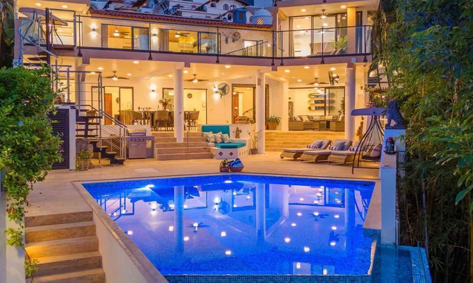 Colonia 5 de Diciembre Villa | CASA MORADA - PUERTO VALLARTA,MXnBeachfront-11 BEDROOMS/16,000 SFT/20 + GUEST