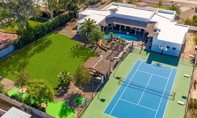 La Tierra Estates House | Casa Palacio | 8BR/9BA Mansion w/Pool, Spa, Water Slide & Tennis Court!