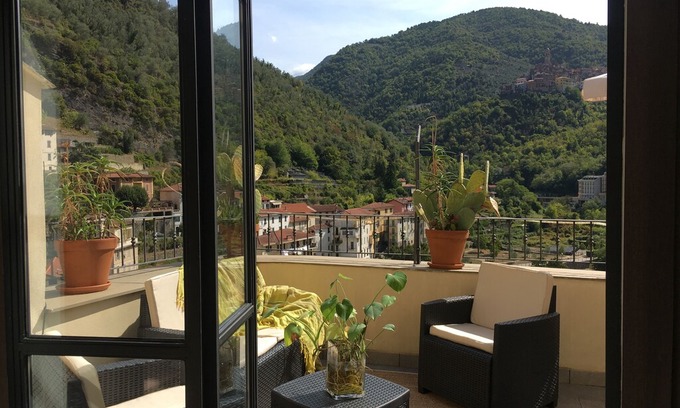 Pigna House | Casa vacanze with fabulous terrace Pigna, Medieval Italian Riviera village