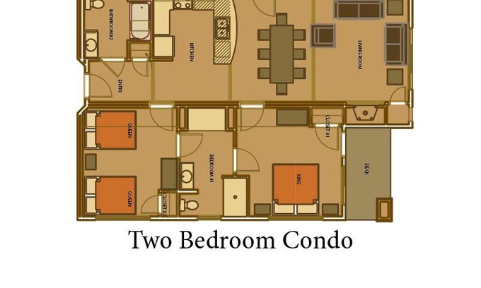 Spring Brook Apartment | Cedar Stone Two Bedroom Condo @ Spring Brook Resort | Spacious Condo on Golf Course