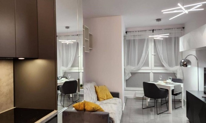 Warsaw Apartment | CentralHouse DomApart Studio with balcony