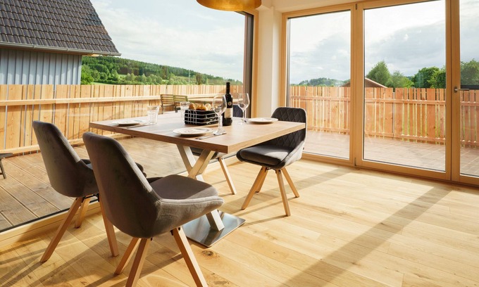 Schoensee Ski Chalet | Chalet Chercov with spacious terrace and heated outdoor whirlpool