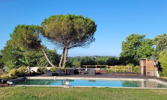 Saint-Brice House | Chalet with private ecological swimming pool on 1 hectare