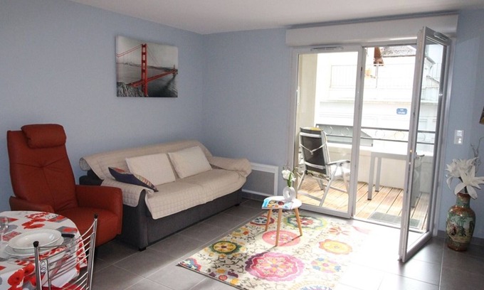 Bagneres-de-Luchon Apartment | Charming 1BR Apartment with Balcony in Central Luchon, Near Thermal Spa