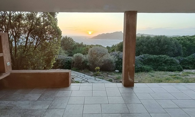 Santa Reparata Villa | Charming beach front villa, private garden, sea view with breath-taking sunsets either from inside/outside the house