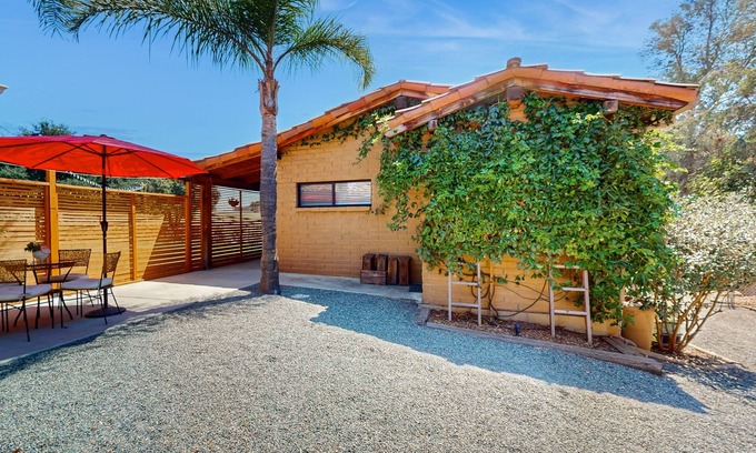 Valley Center House | Charming Guest House with Mountain Views and Friendly Farm Animals