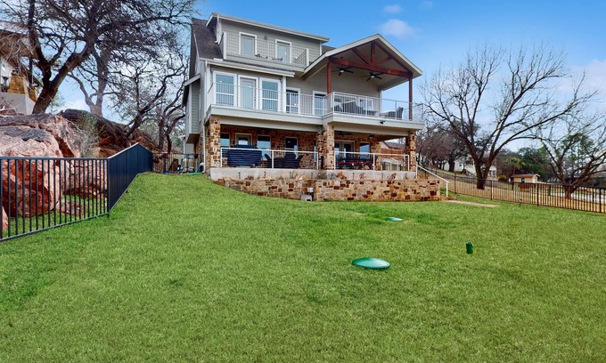 Burnet House | Charming lakefront home with lake views, dock & entertainment