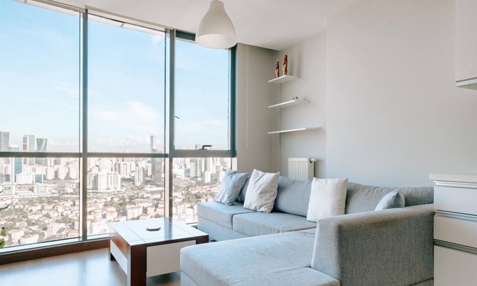 Atasehir Apartment | Charming Residence with City View 4 min to Optimum