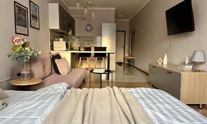 Almaty Apartment | Charming studio Merenga in wonderful Almaty with WiFi, AC