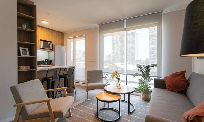 Santiago Apartment | Chic Apartment Nunoa City Living