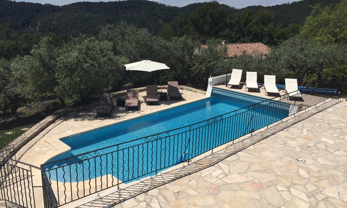 Claviers Villa | Claviers - private holiday villa with south facing pool & terraces
