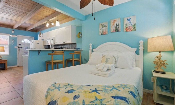 Cocoa Beach Apartment | Coco Sands - Studio 3, One Block walk to the Atlantic Ocean!
