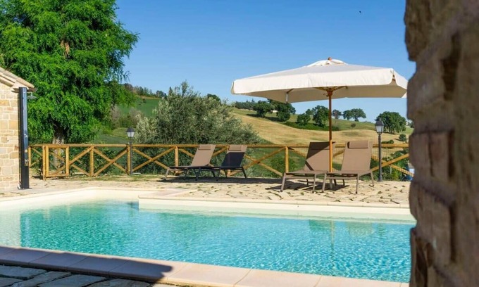 San Severino Marche Villa | Comfortable Swimming Pool Villa With Sunbathing Area