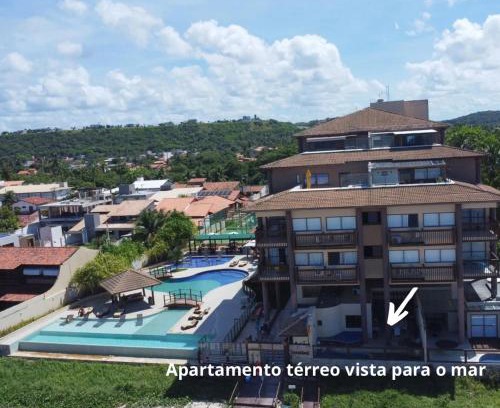 Barra de Sao Miguel Apartment | Condomínio Barra Bali apartamento térreo de frente para mar