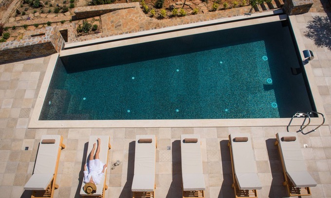 Agios Nikolaos Villa | Country House 'Villa Hermione' with Sea View, Wi-Fi and Air Conditioning