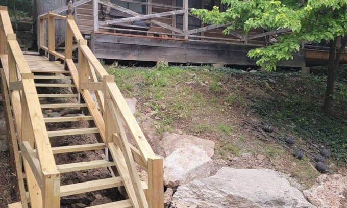 Marthasville Cabin | Cowboy Cabin, come sit under the trees